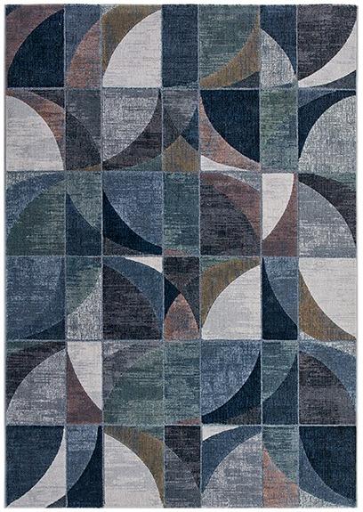 Geometric Machine Woven Rug