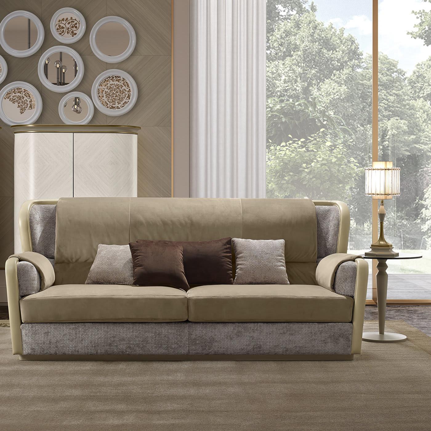 Beige 3-Seater Sofa