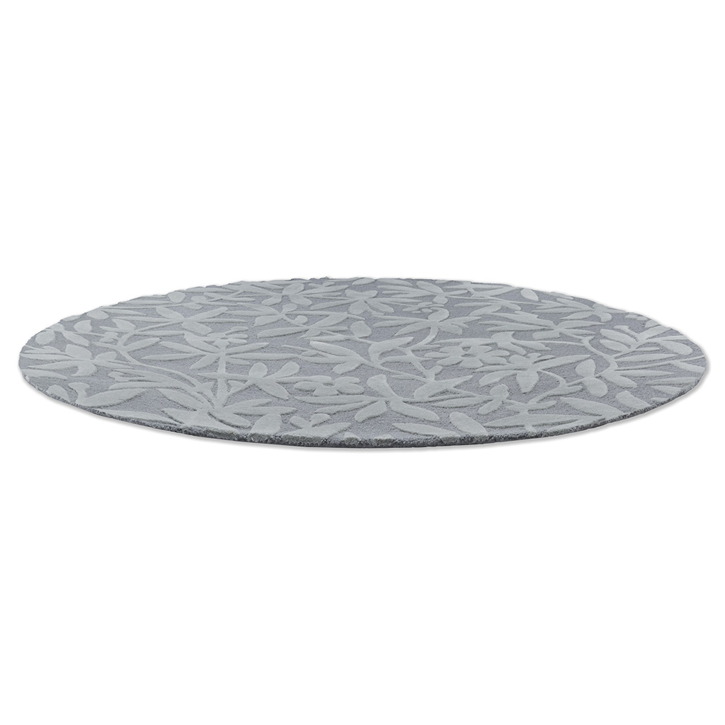 Cleavers Grey Round Rug