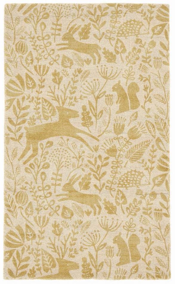 Yellow & Beige Handloom Rug