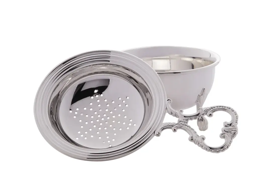 Siler-Plated Tea Strainer