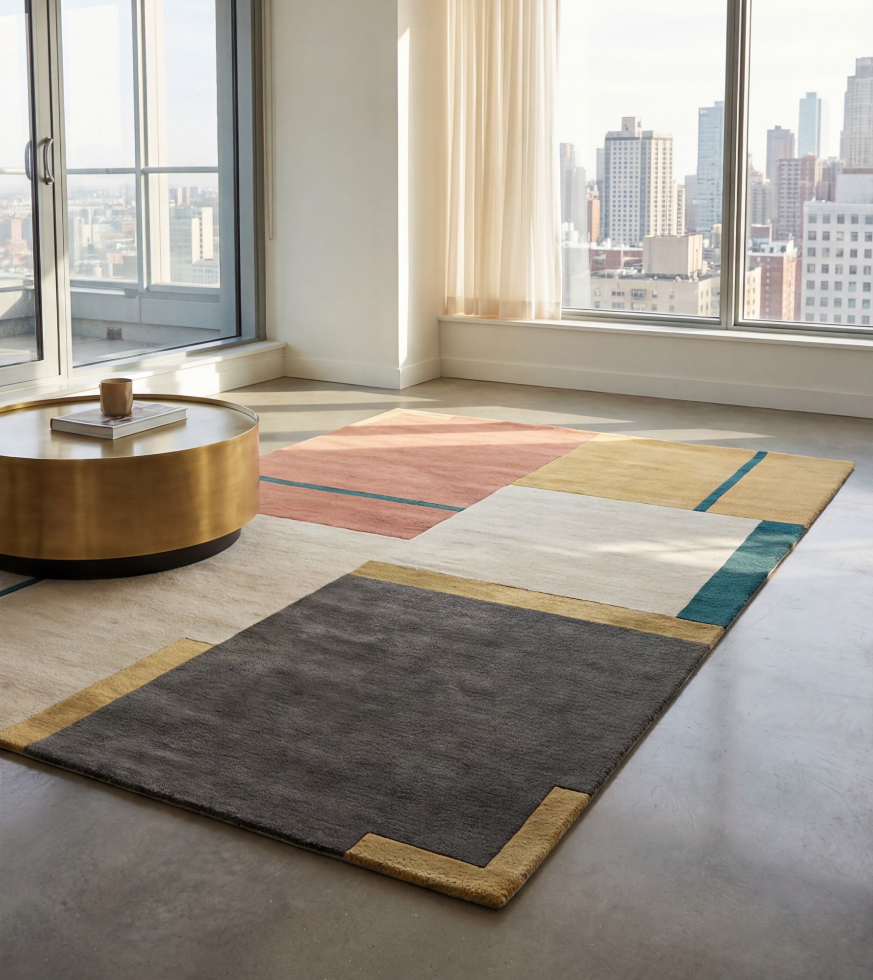 Structured Patch Handcrafted Rug