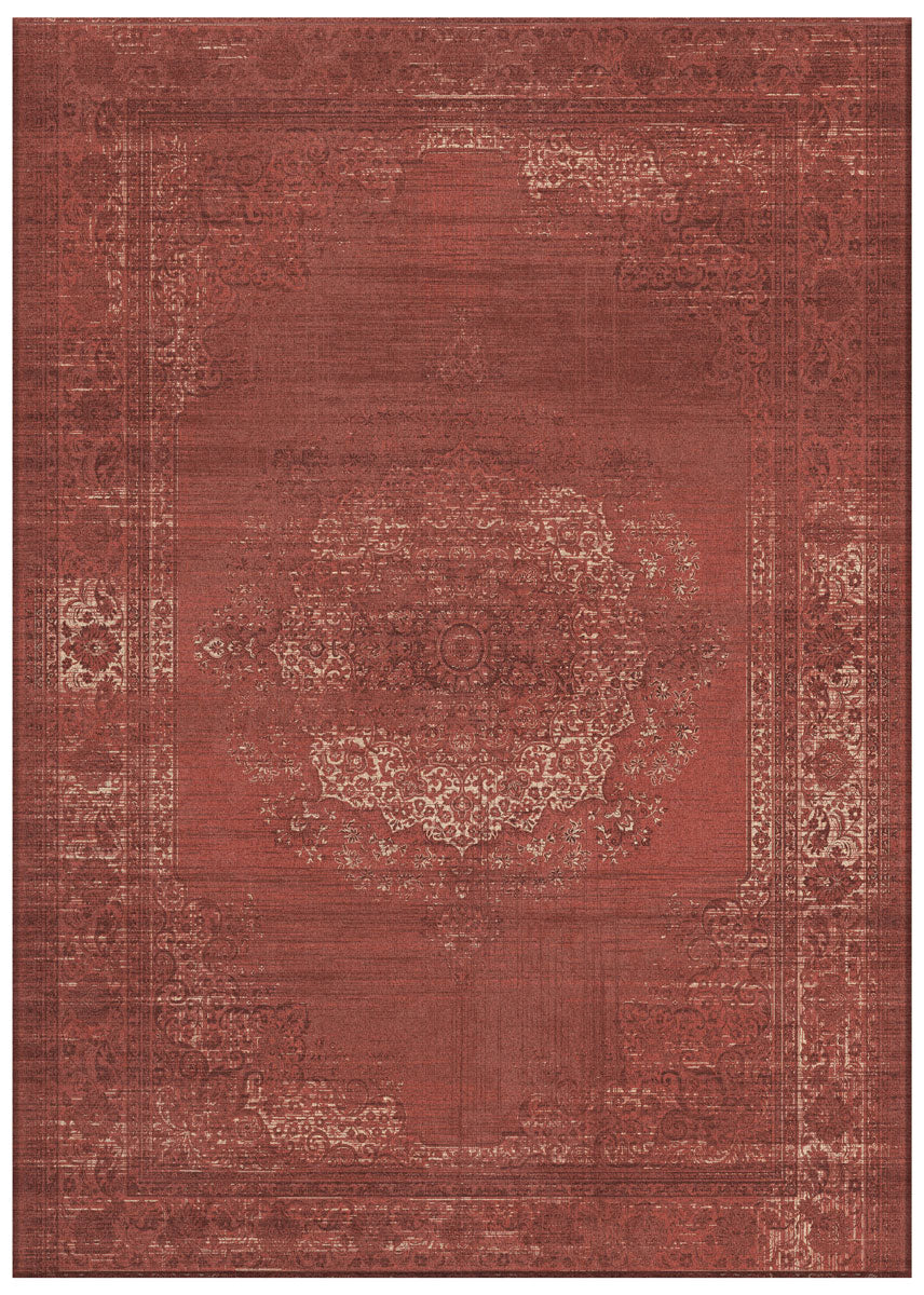 Khayyam Medallion Flatwoven Rug ☞ Size: 6' 7" x 9' 8" (200 x 295 cm)