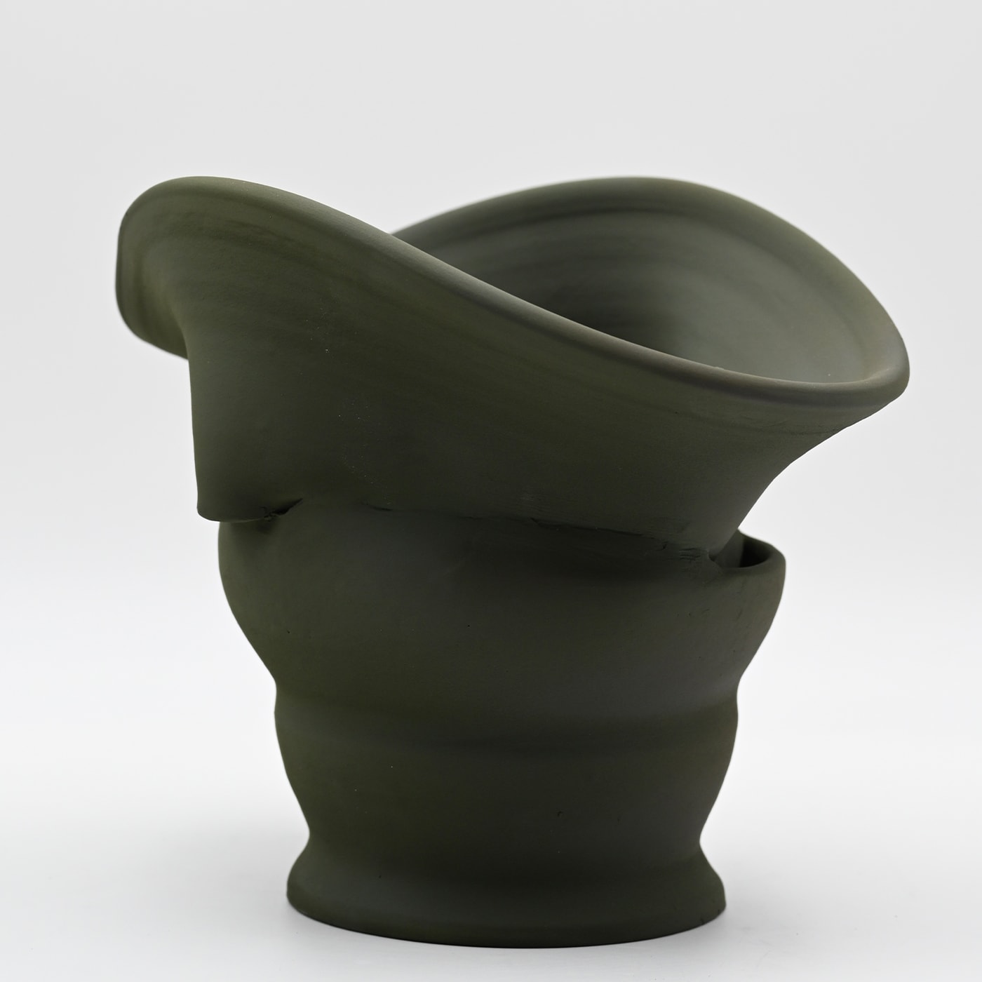 Green Hand Sculptured Vase