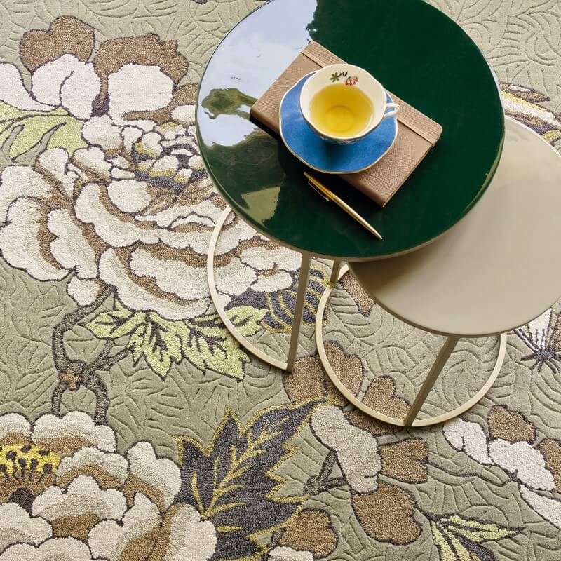 Floral Wool & Viscose Rug