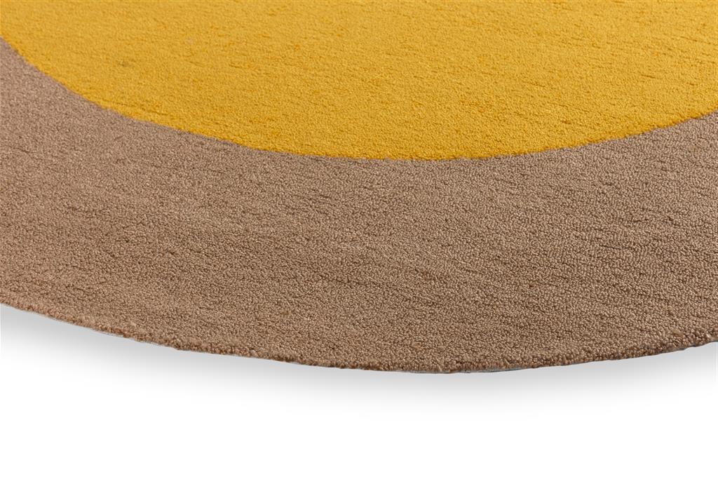 Elegance Round Yellow Outdoor Rug