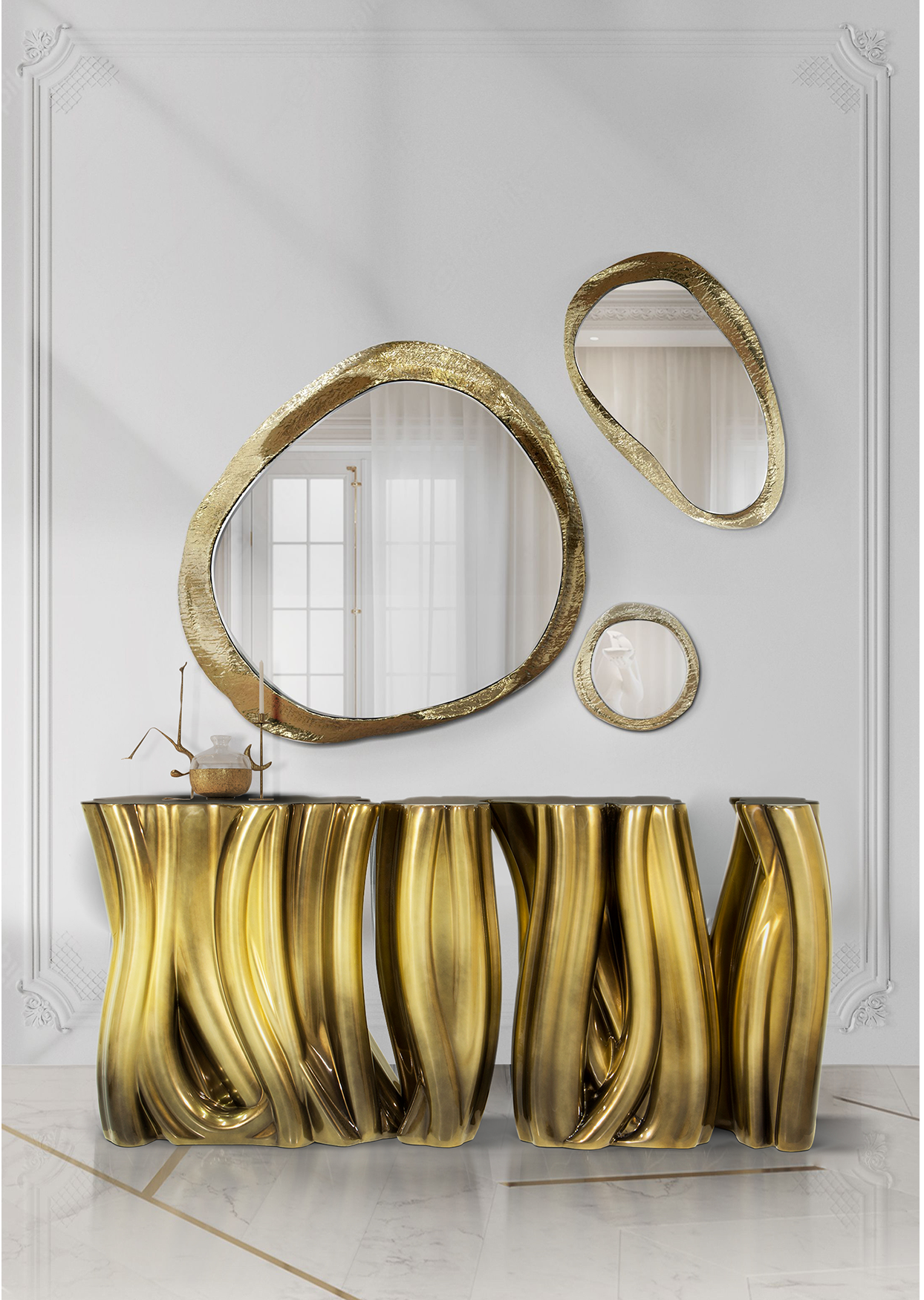 Monochrome Gold Premium Sideboard