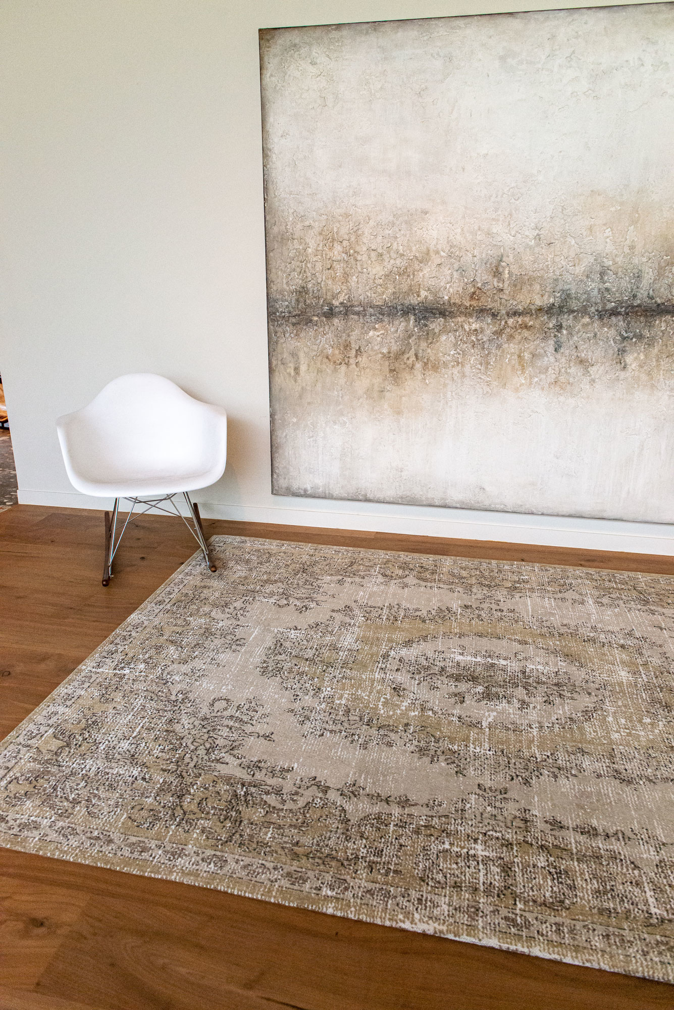 Vintage Medallin Beige Rug