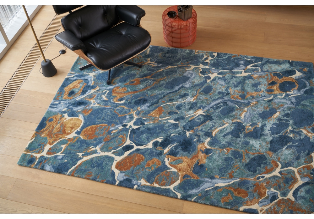 Marble Wool / Viscose Hand-Tufted Abstract Rug