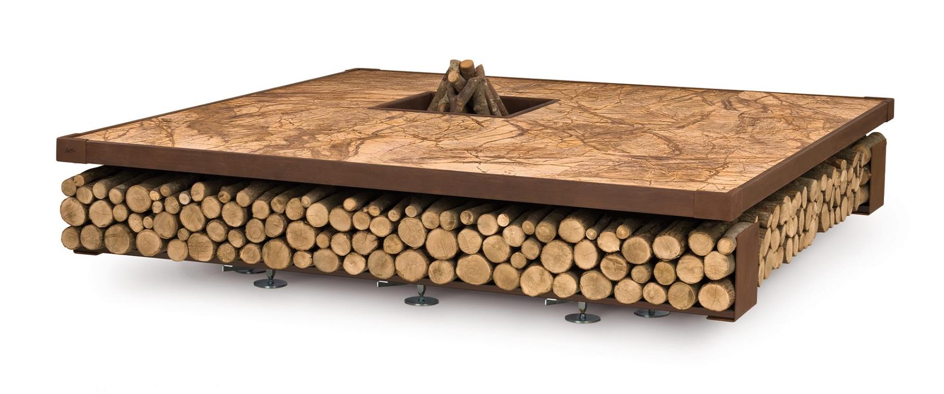 Opera Brown Square Garden Fire Pit