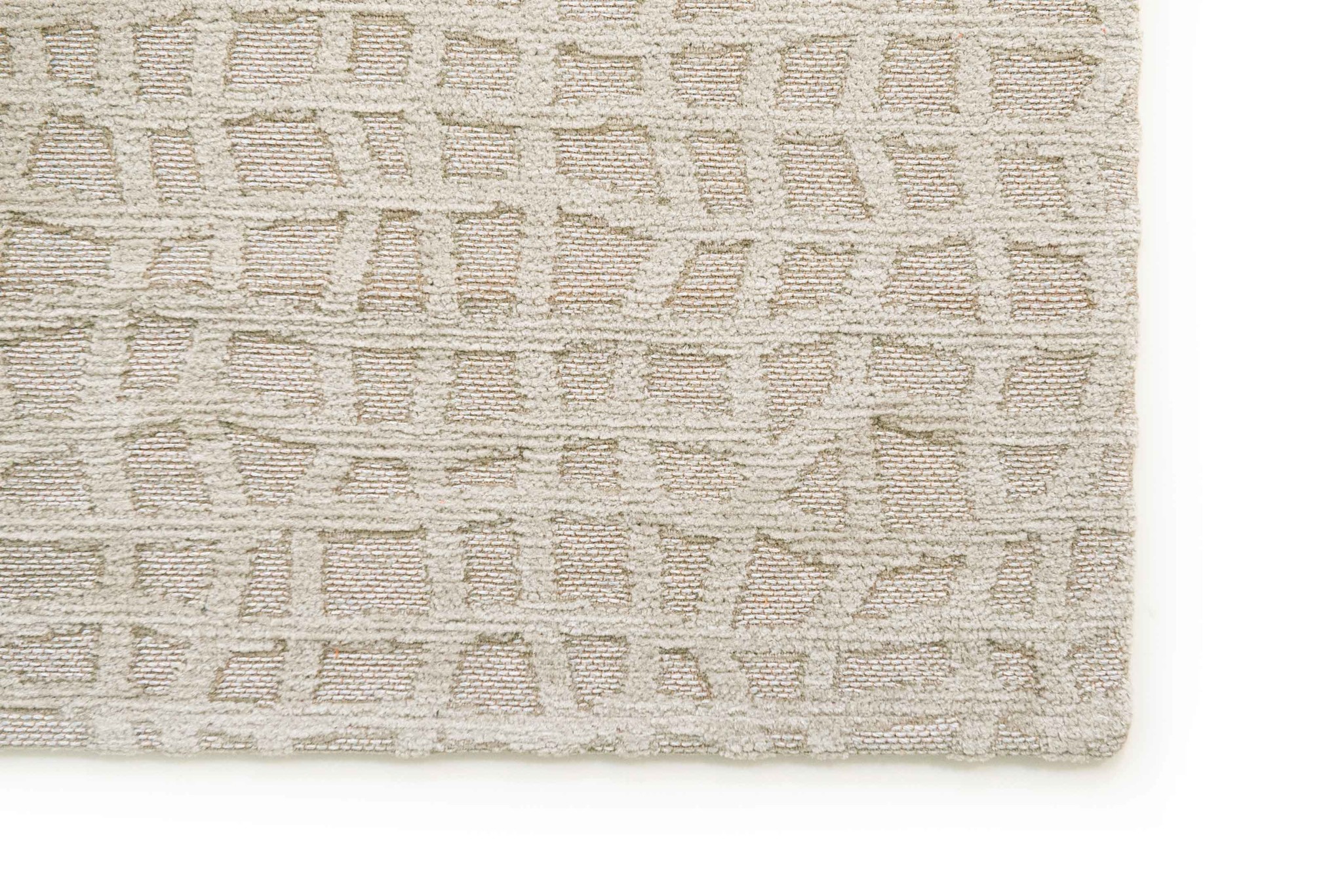 Beige Checkered Flatwoven Rug