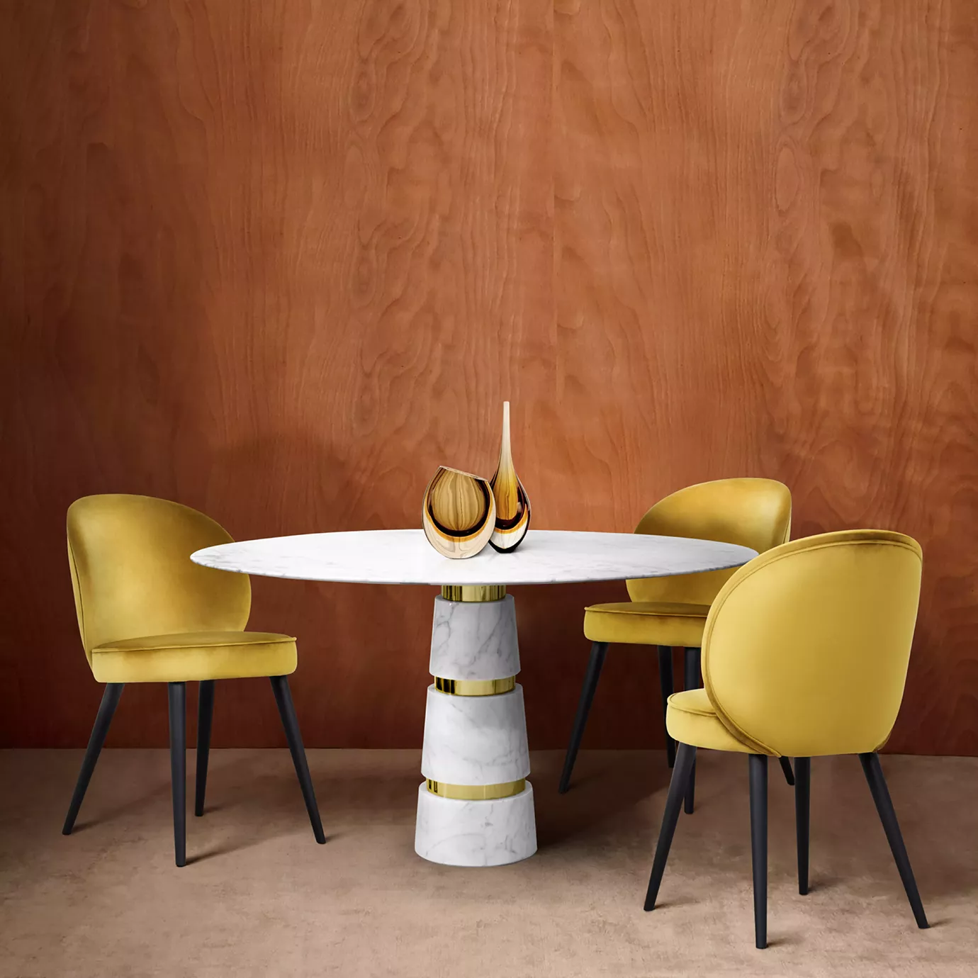 Avalanche Carrara Marble Dining Table