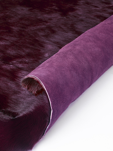 Dark Purple Luxury Cowhide ☞ Size: 200 x 240 cm