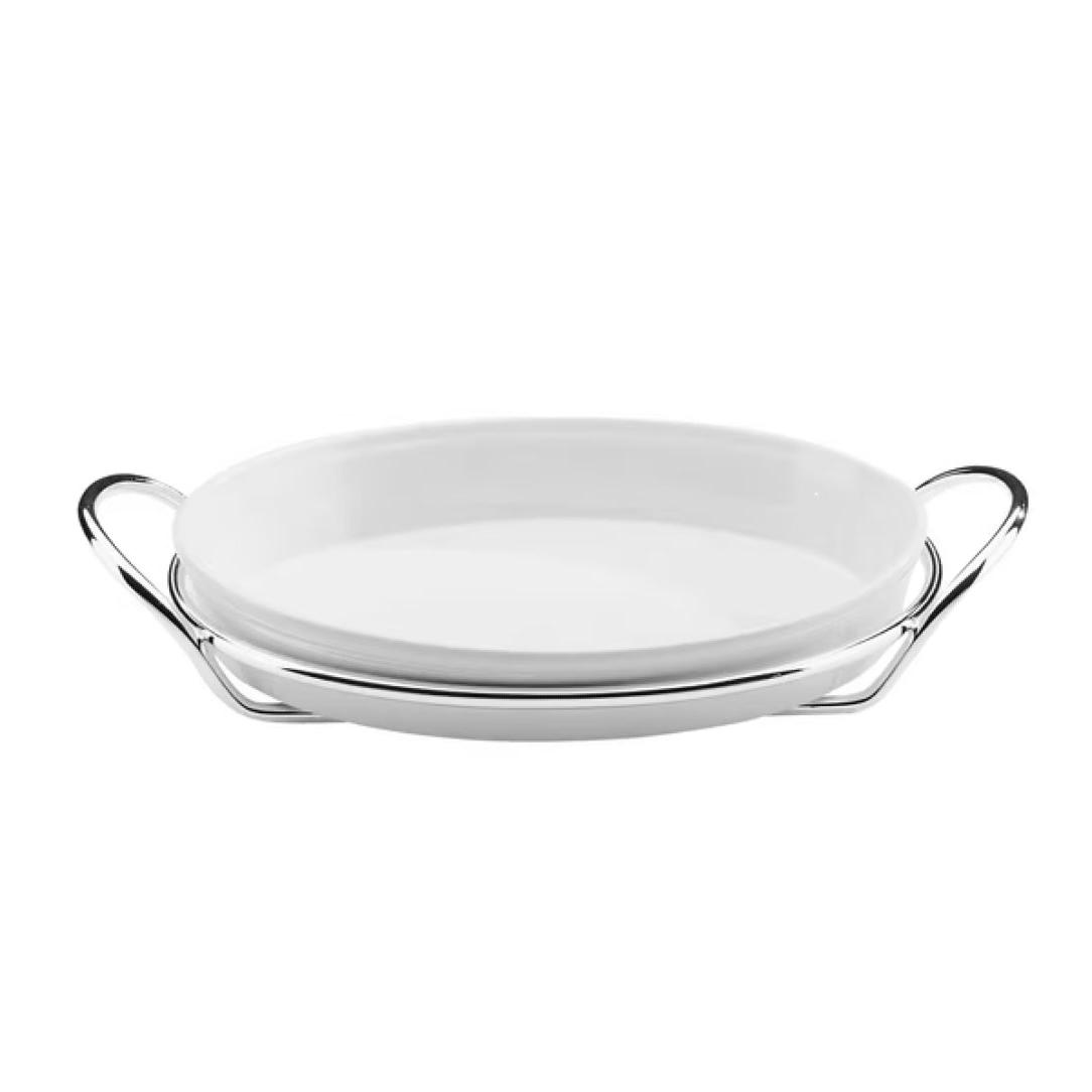 Grand Gourmet Silver-Plated Oval Tray