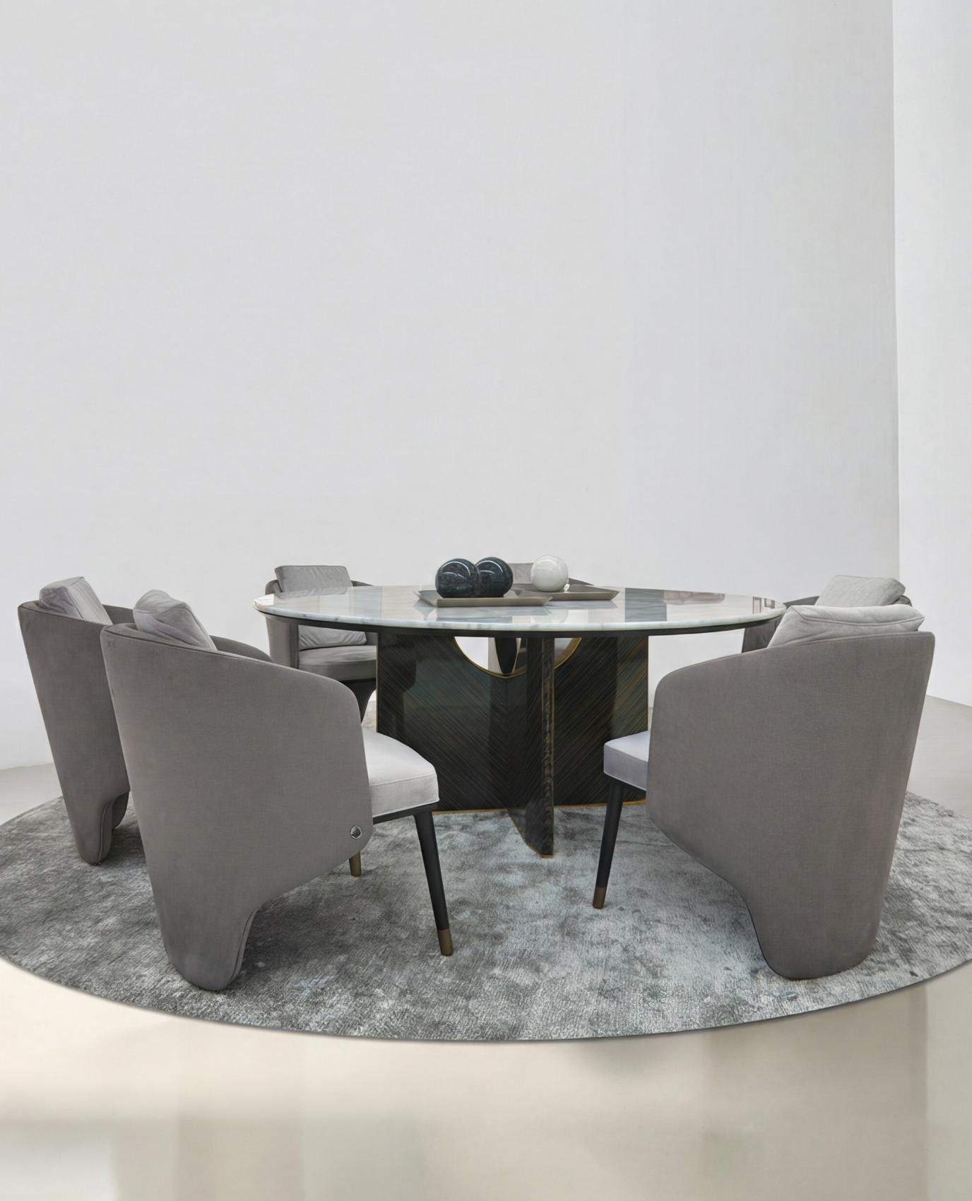 Modo Round Marble Dining Table