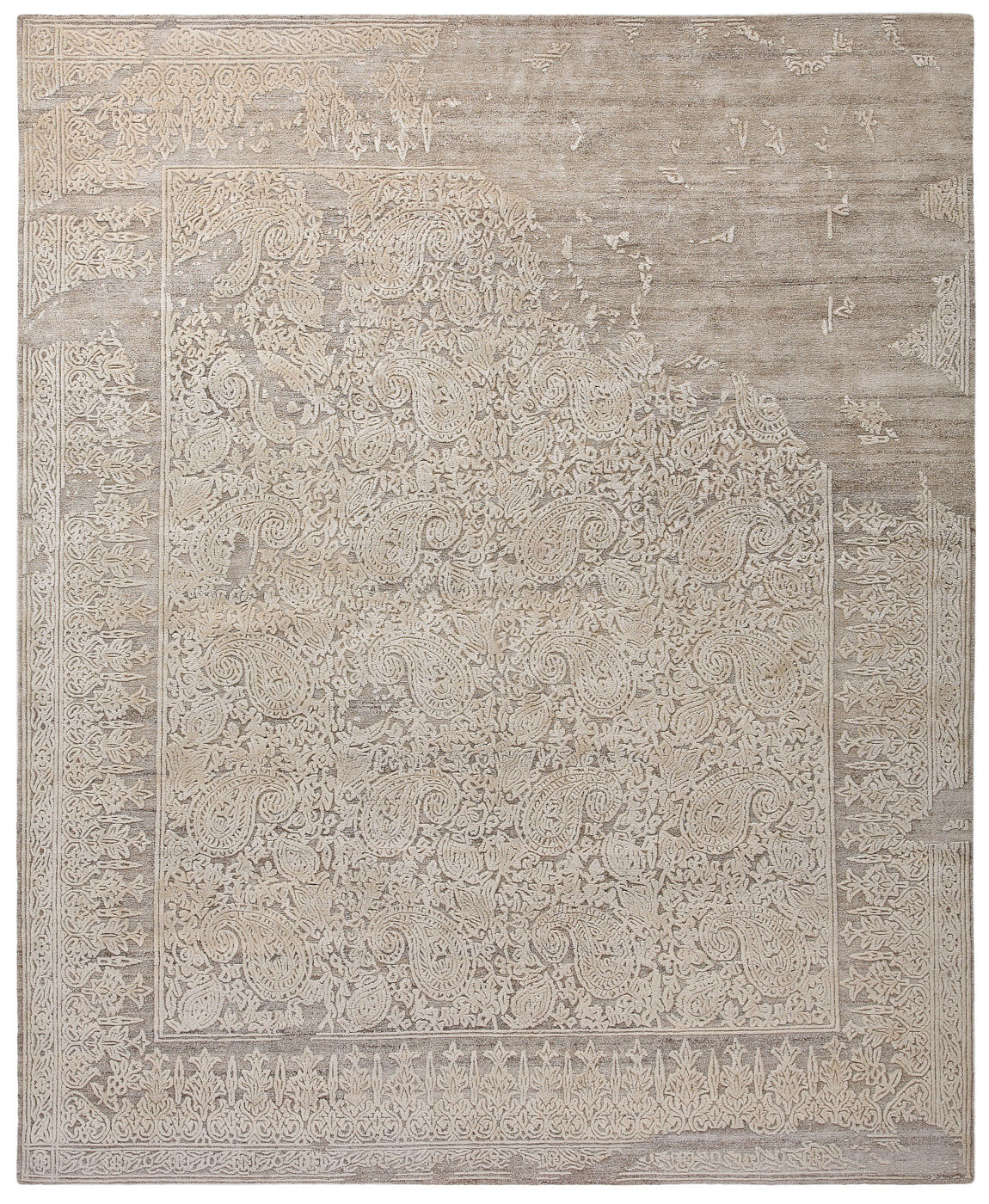 Agra Beige Hand-knotted Rug