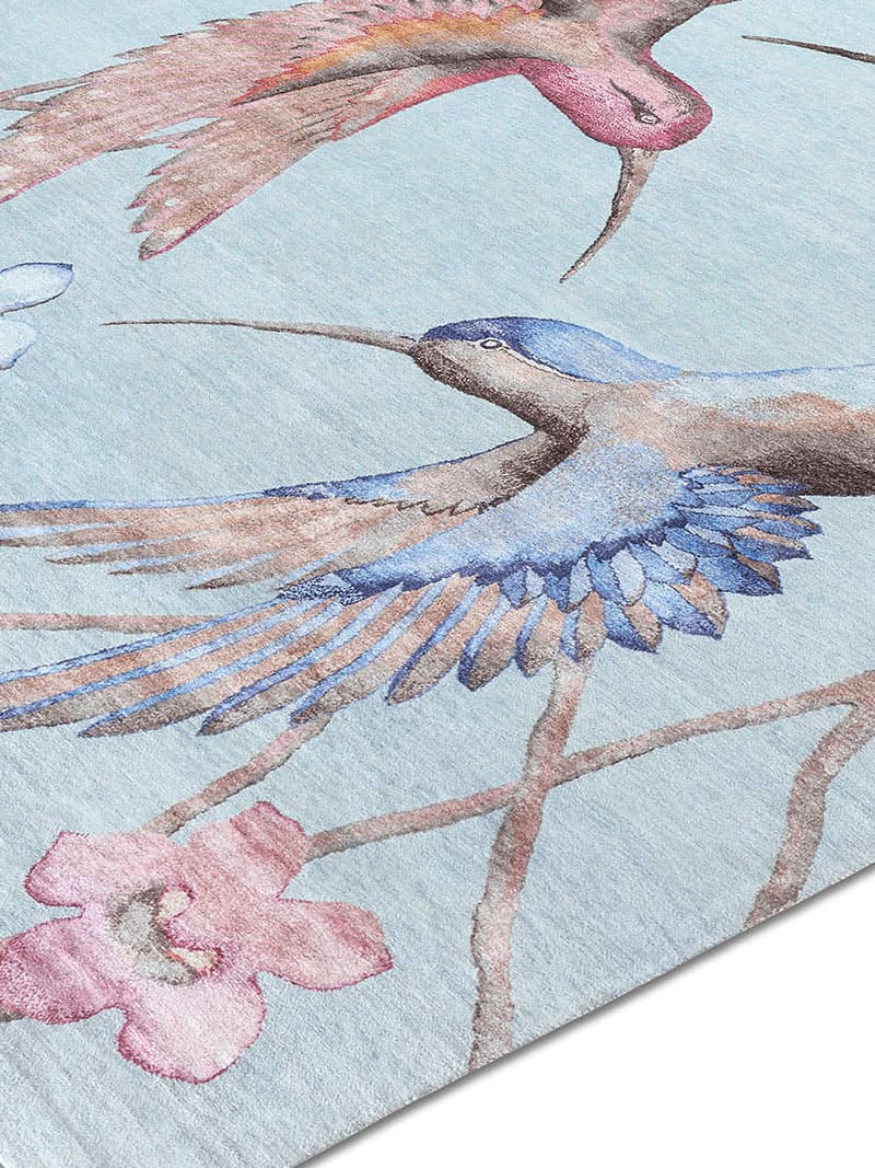 Hummingbirds Exquisite Handmade Rug