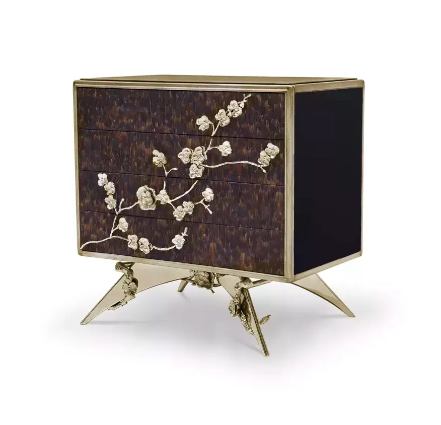 Mirage Purple Feather Nightstand