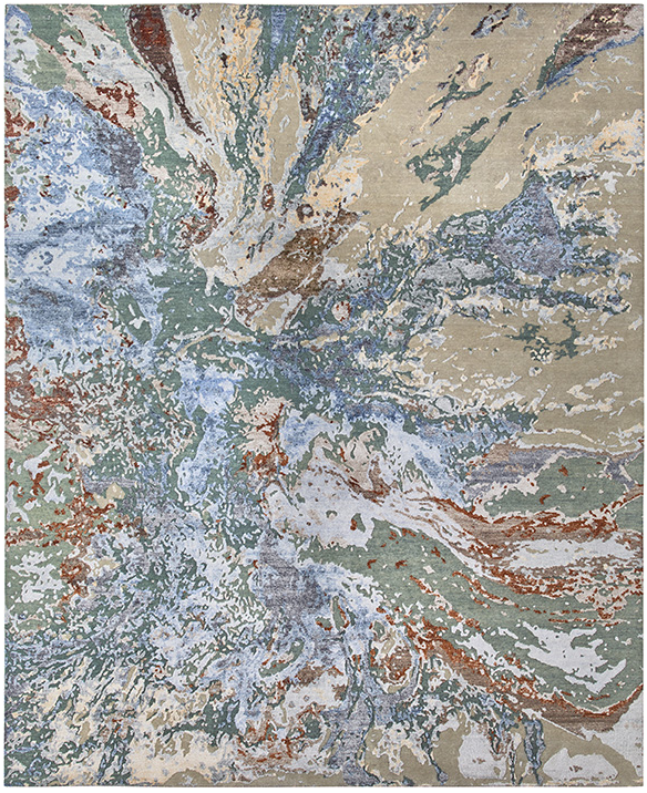 Handknotted Designer Abstract Rug