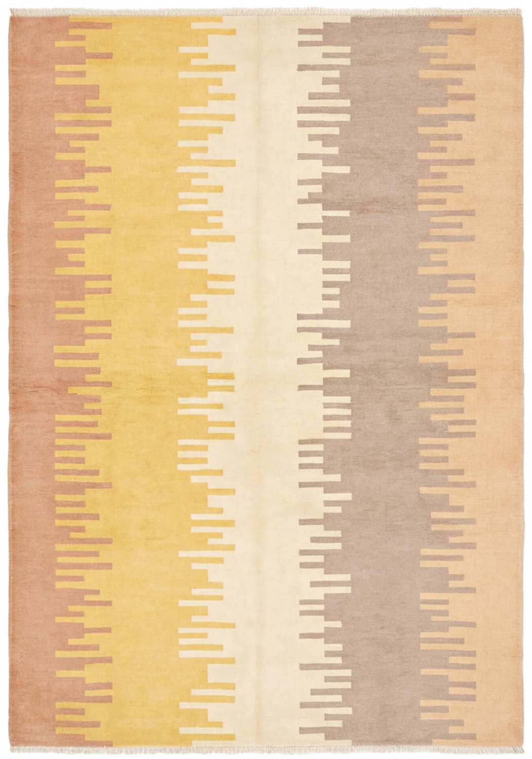 Solar Pulse Gold Handcrafted Rug