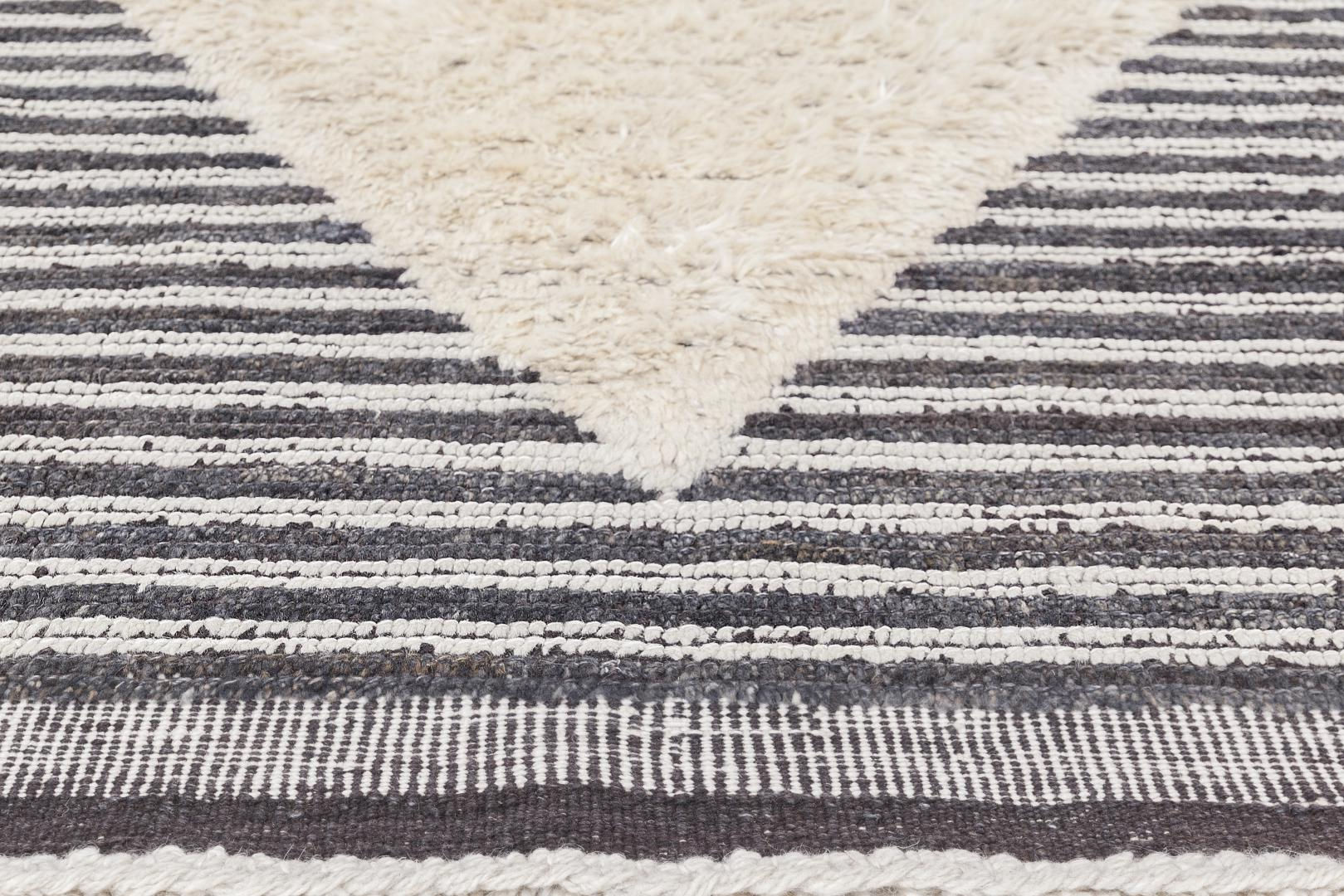 Rombo Striped Hand-Knotted Rug