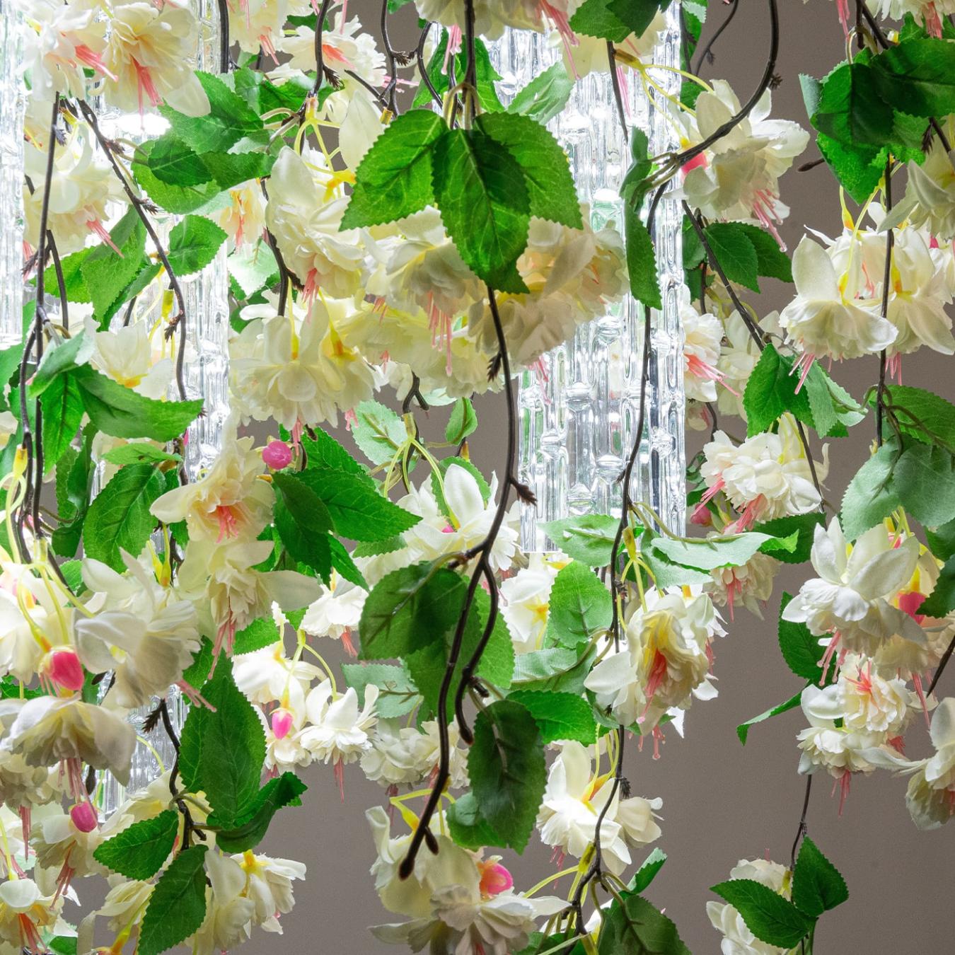 White Cascade Large Chandelier