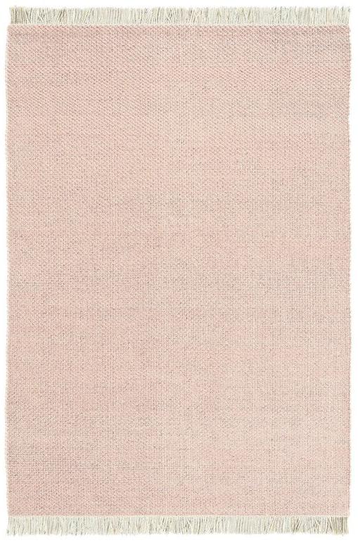 Hand-Woven Wool Pink Rug