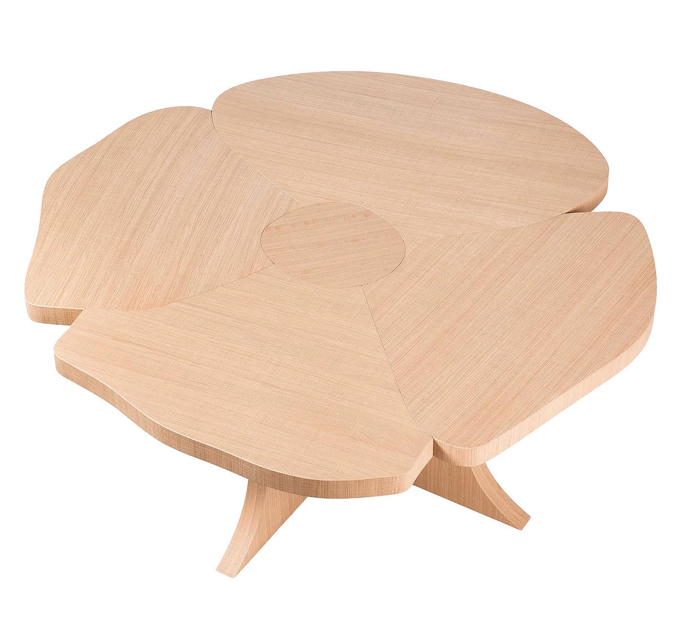 Oval Natural Wood Dining Table