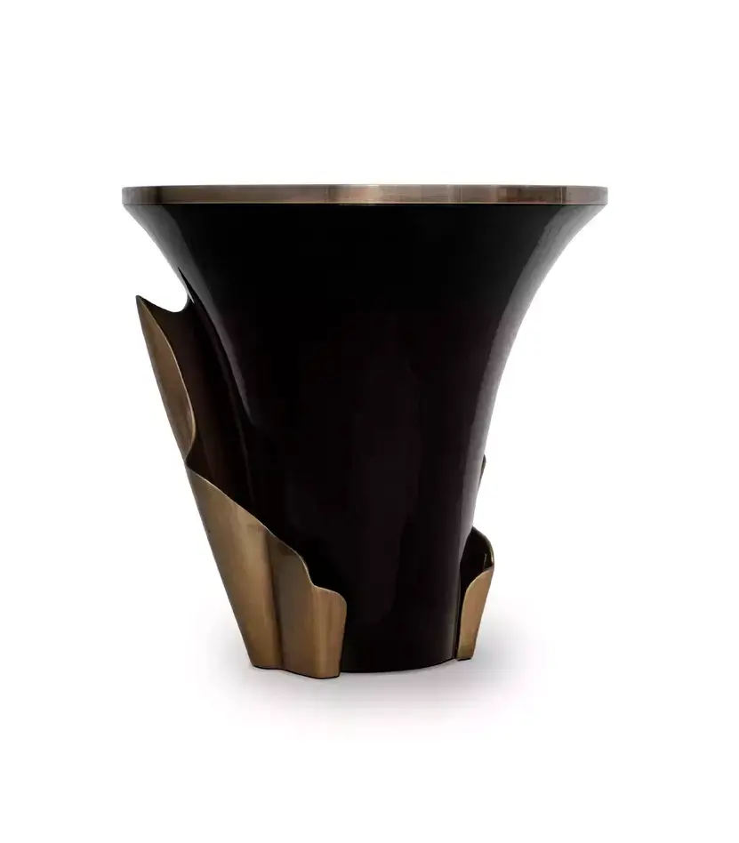 Solstice Aged Gold Leaf Side Table
