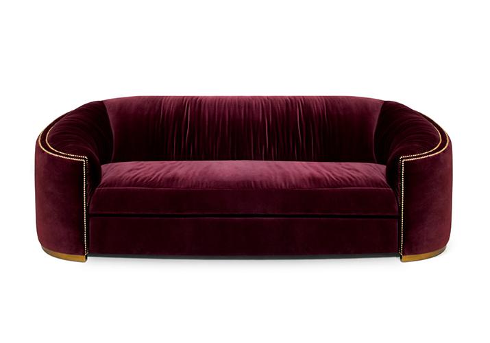 Premium Comfort Red Curved Sofa