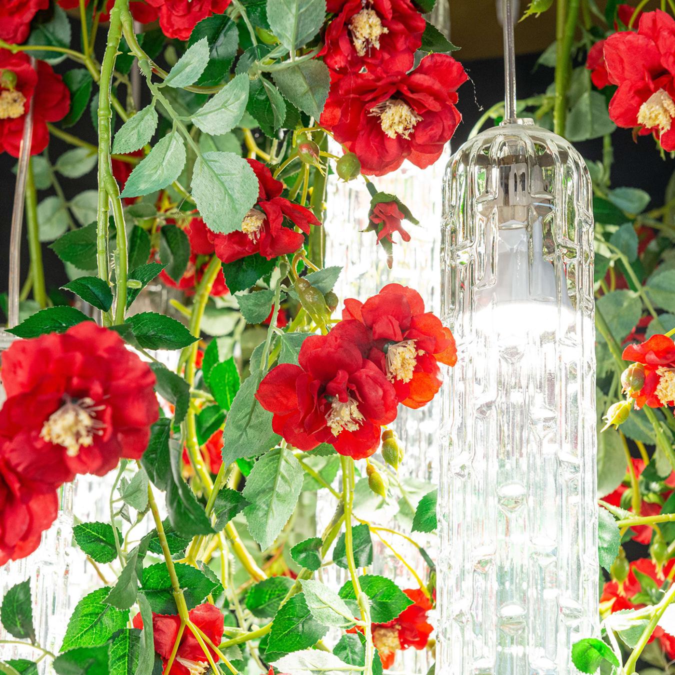 Wil Red Roses Large Chandelier