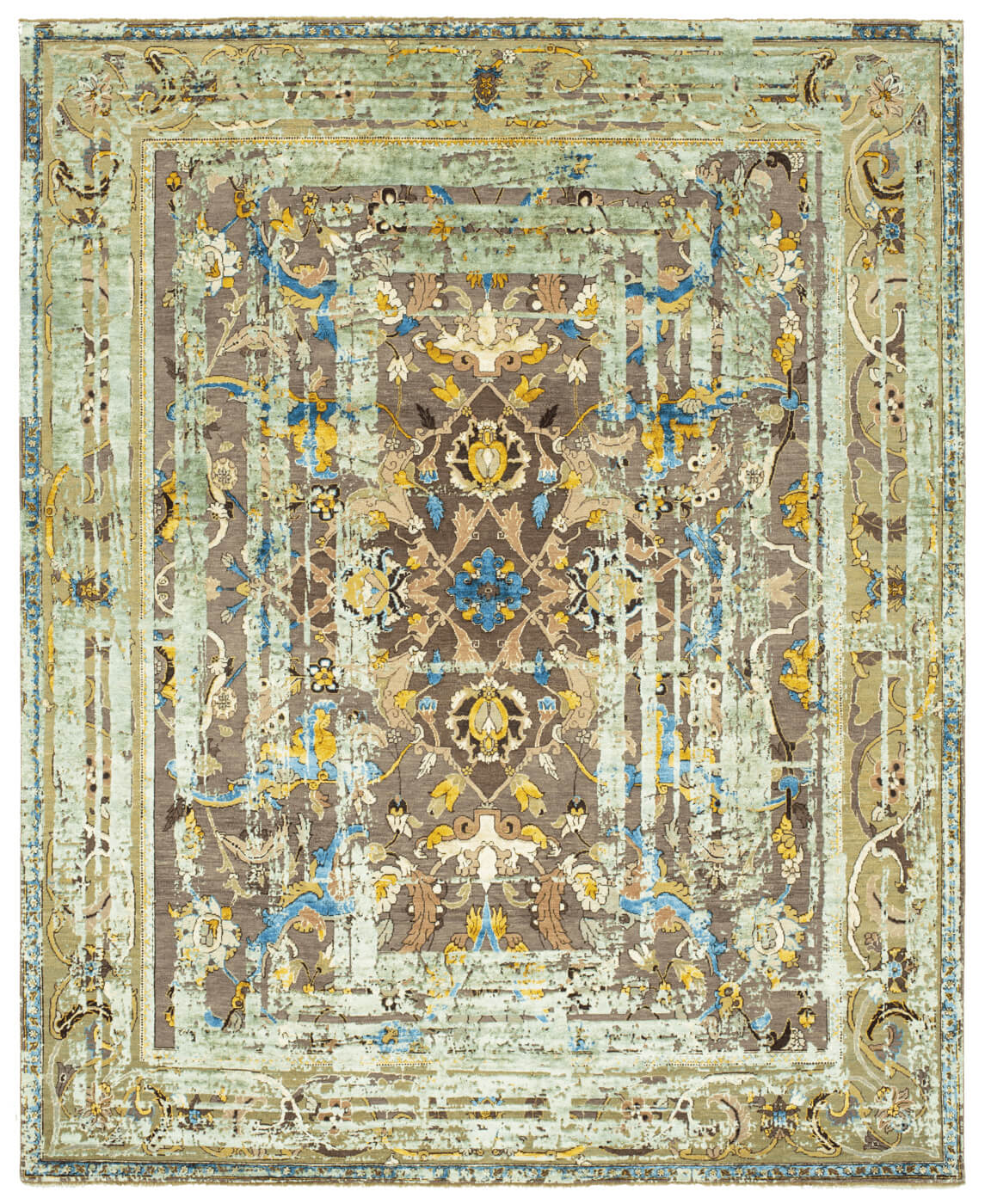 Oriental Polonaise Hand-Knotted Wool / Silk Rug