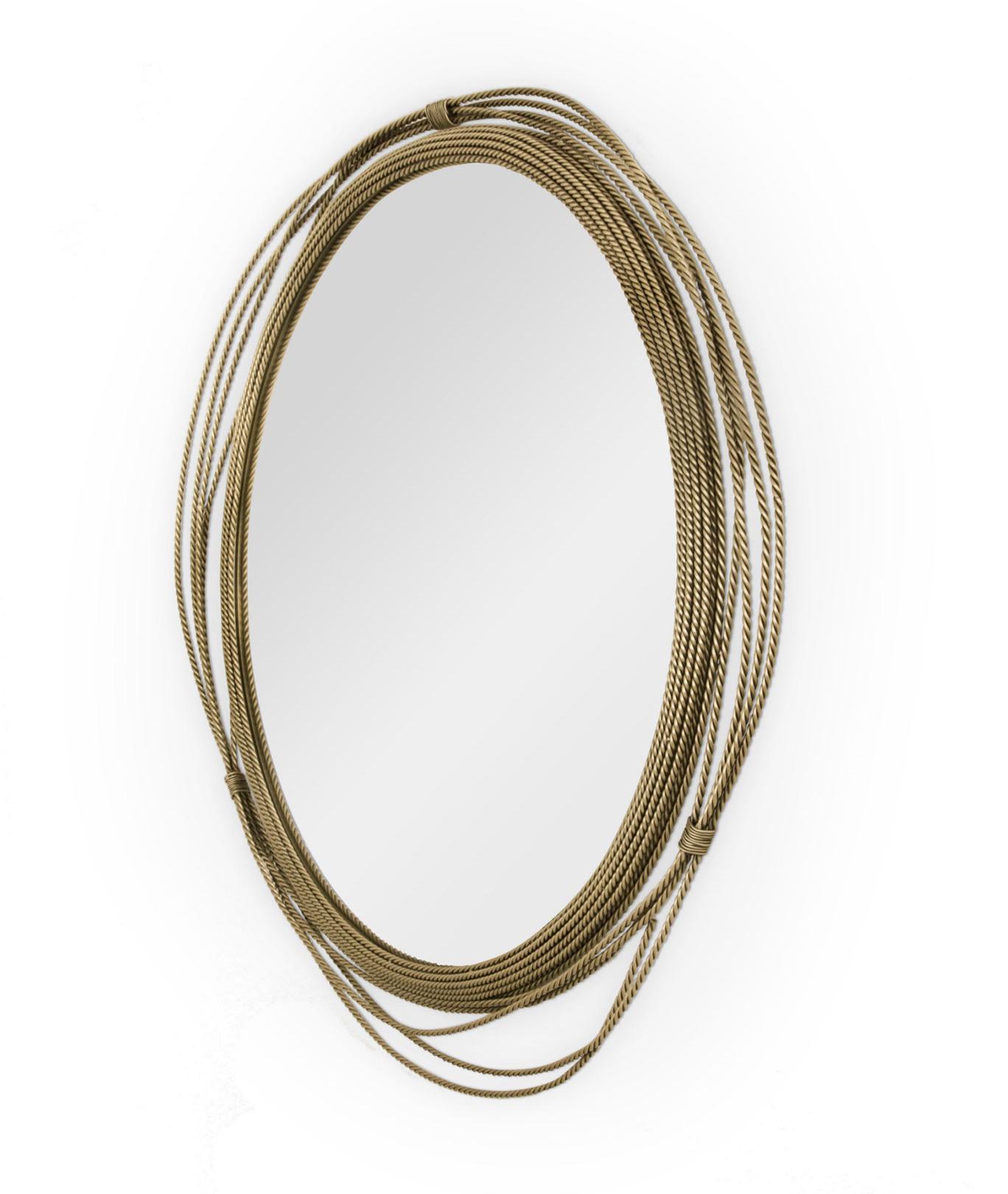 Round Brass Wall Mirror