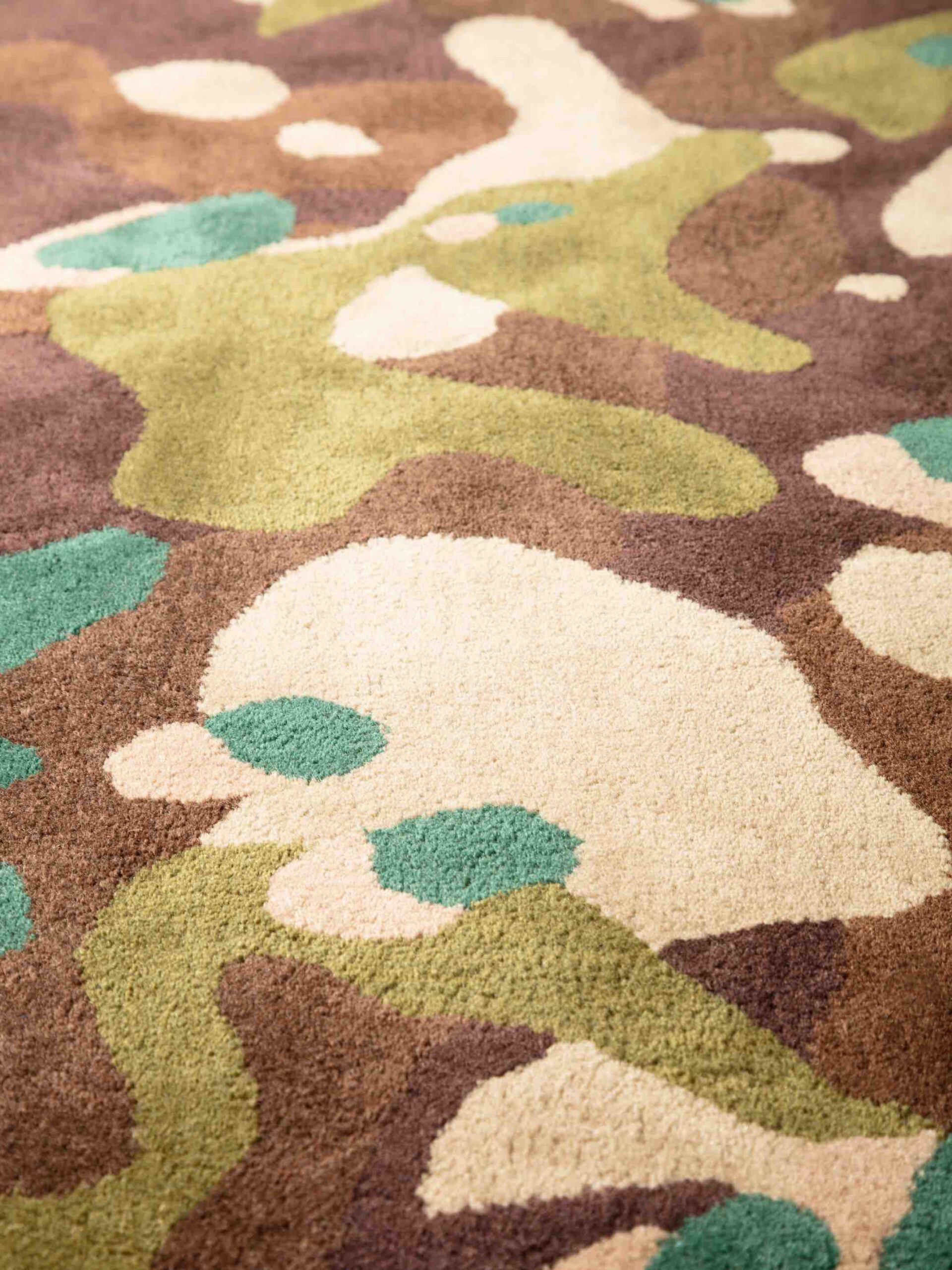 Camouflage Macro Brown Rug