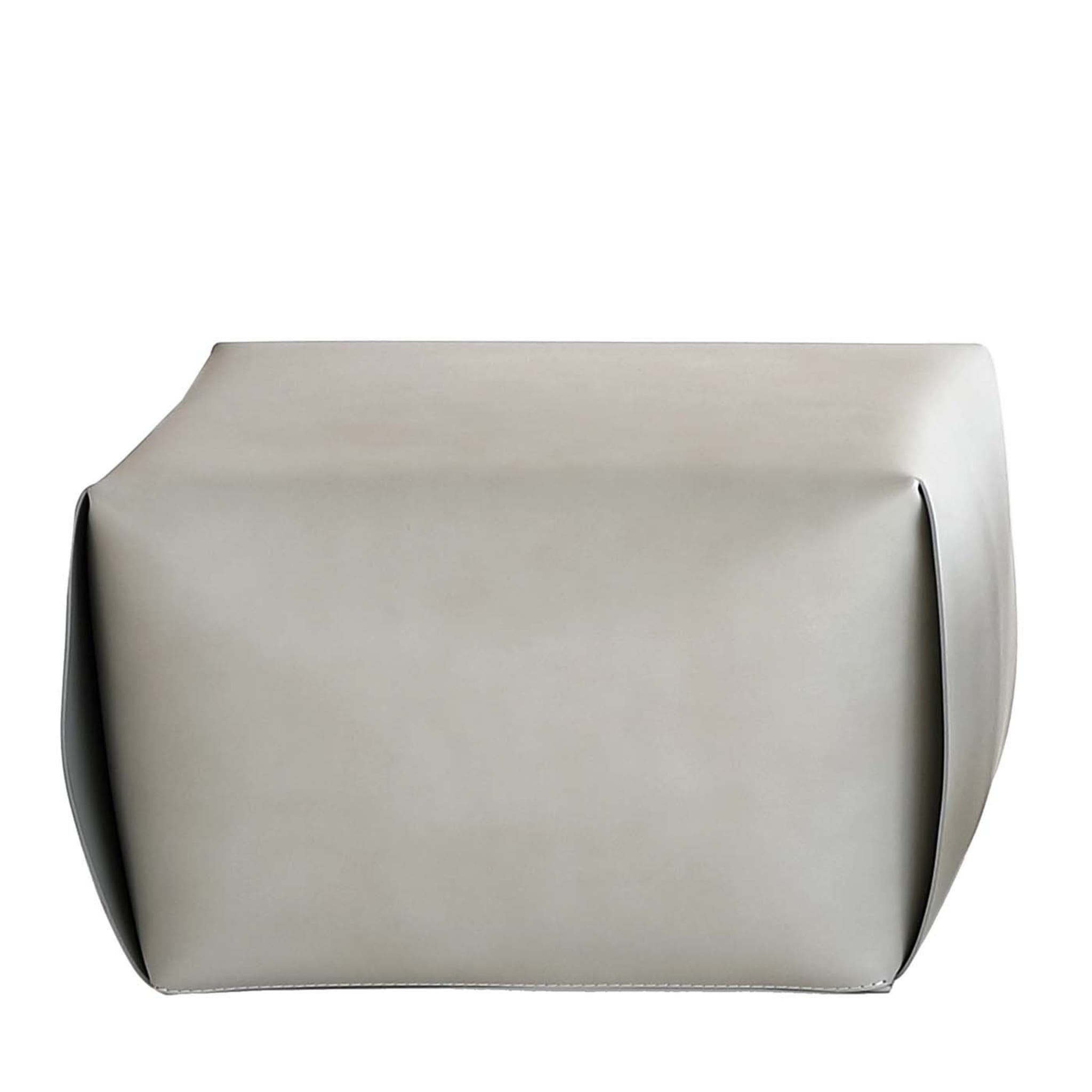 Bao Leather Pouf ☞ Seat: Frosted Leather