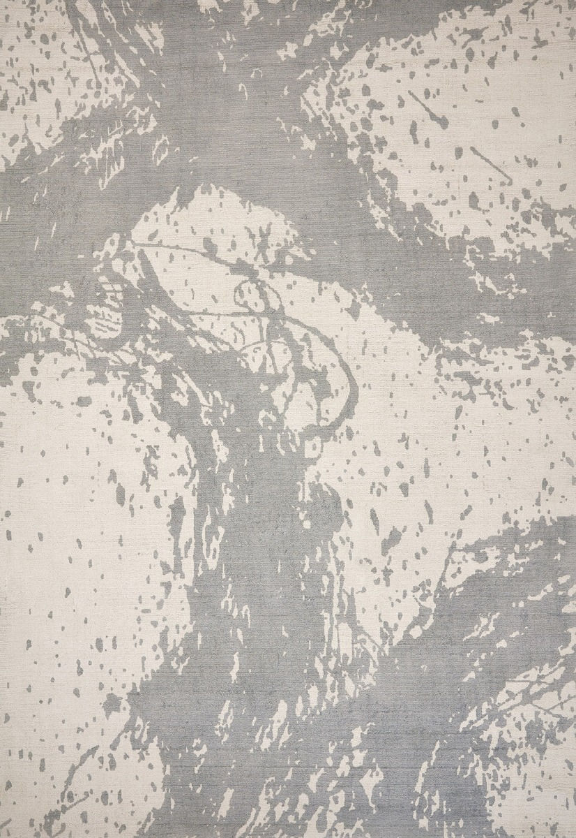 Enigmatic Pewter Awakening Designer Rug