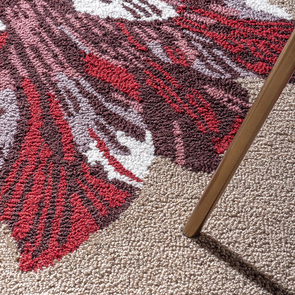 Tulip Red/Beige Outdoor Rug