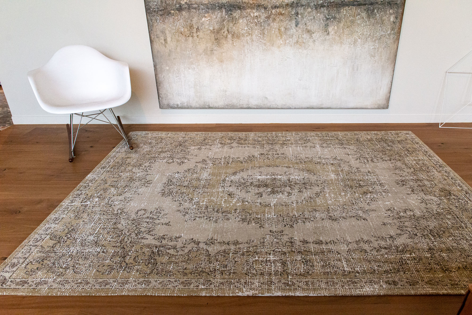 Vintage Medallin Beige Rug