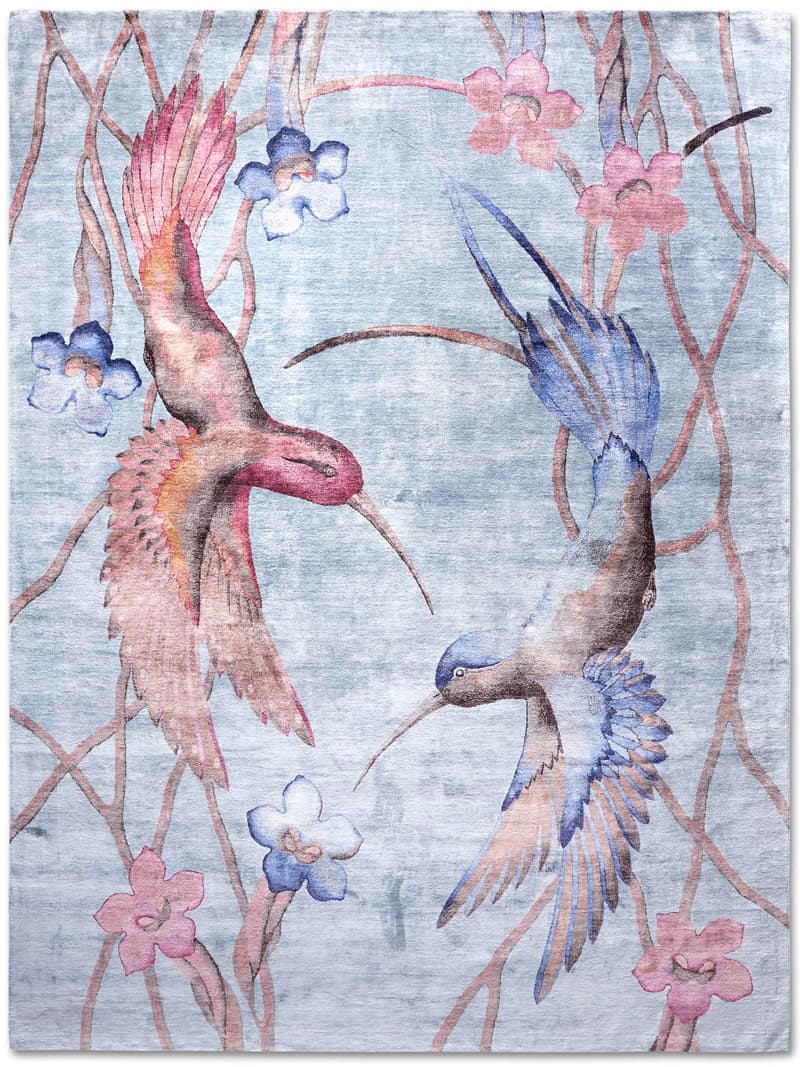 Hummingbirds Exquisite Handmade Rug