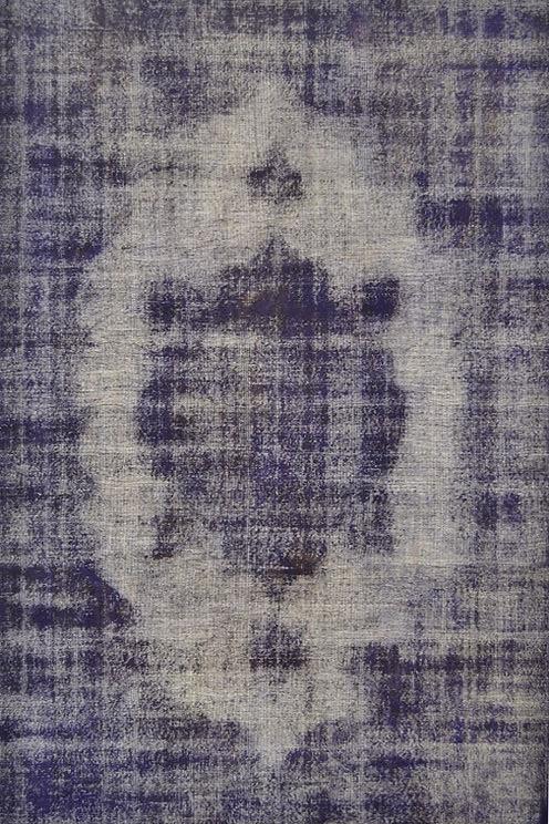 Dark Purple Hand Woven Vintage Rug