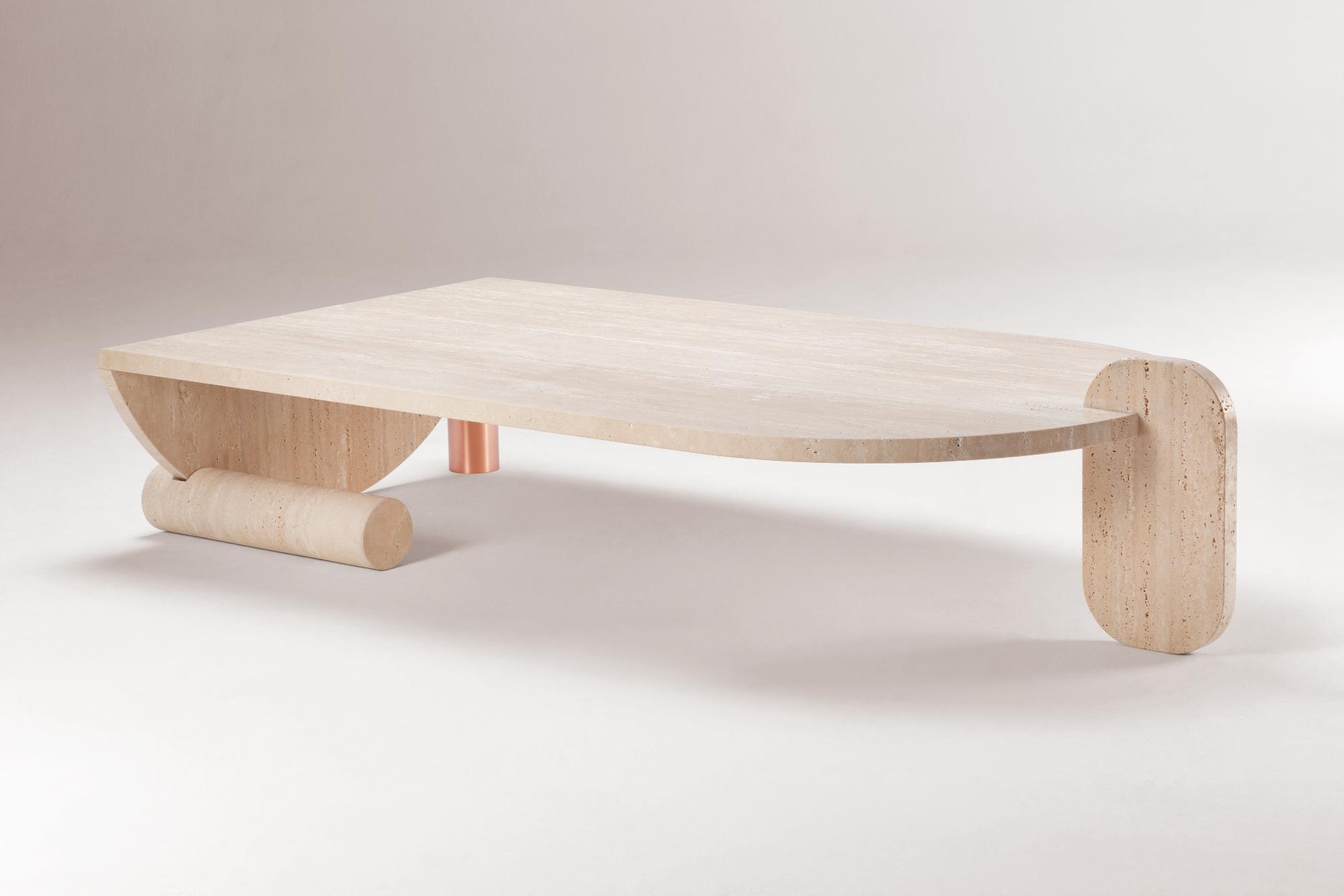 Playing Games Travertine Coffee Table