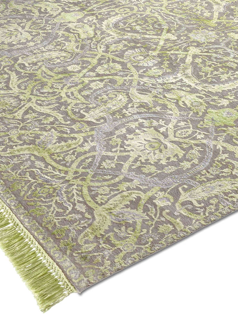 Heriz Apple Green Hand Knotted Rug
