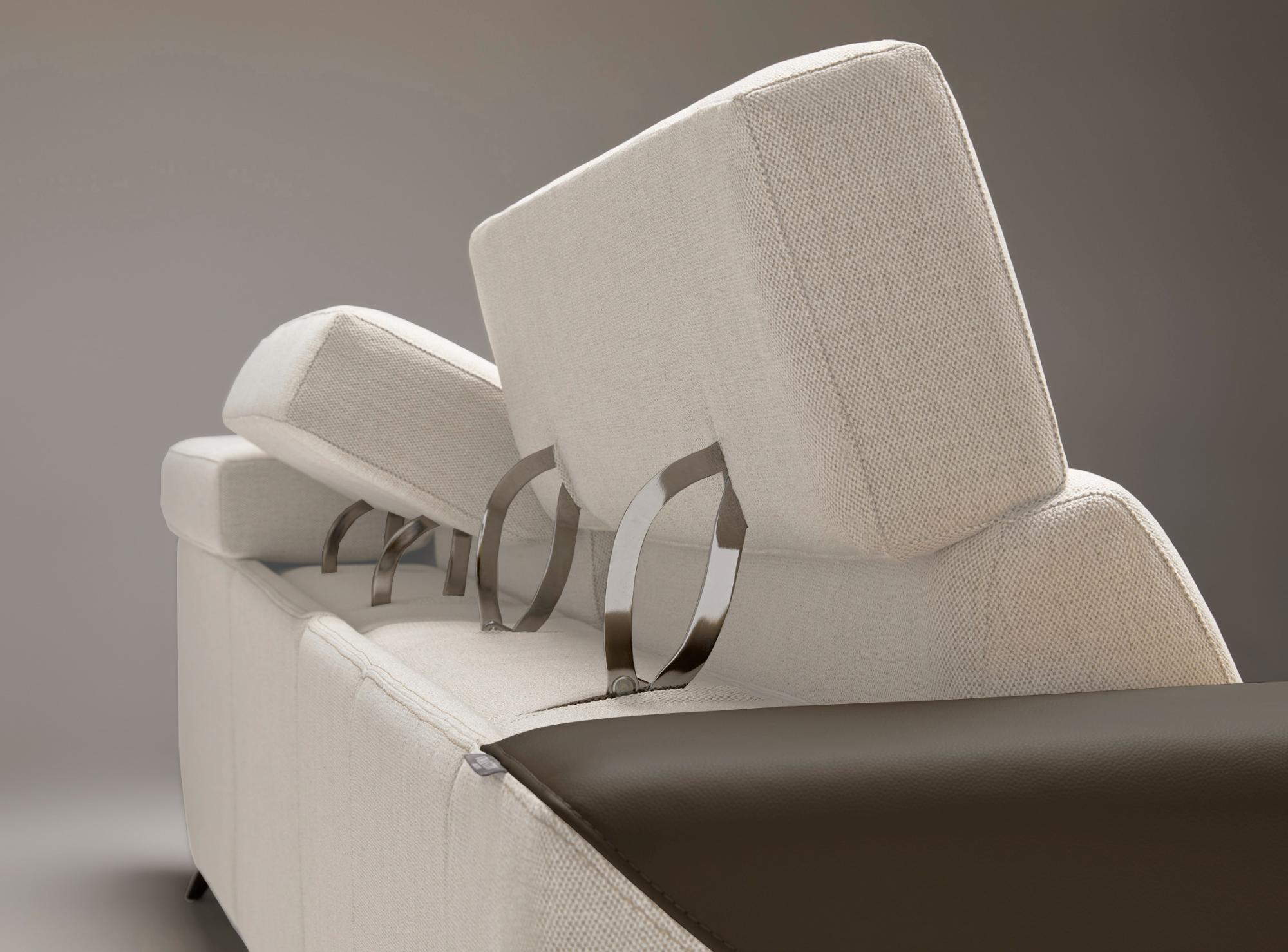 Atlanta Black & White 3-Seater Reclining Sofa