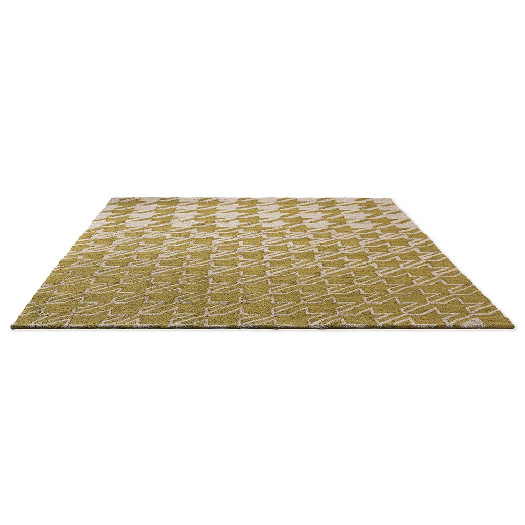 Houndstooth Yellow Outdoor Rug