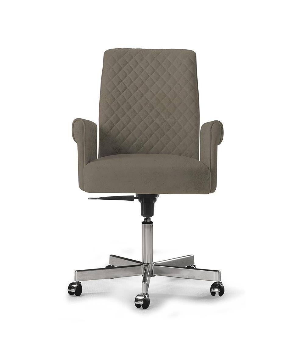 Executive Geometric Office Chair with Chrome Base and Castors