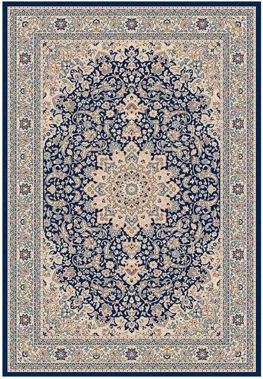 Blue Oriental Machine Woven Rug