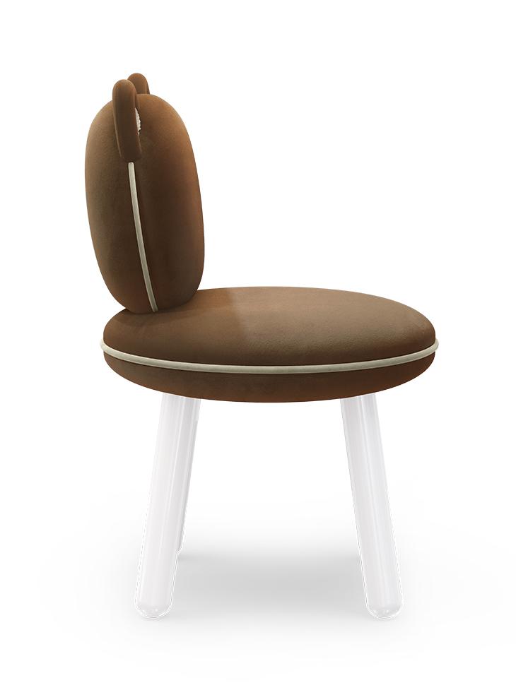 Fluffy Bear Brown Kids Chair