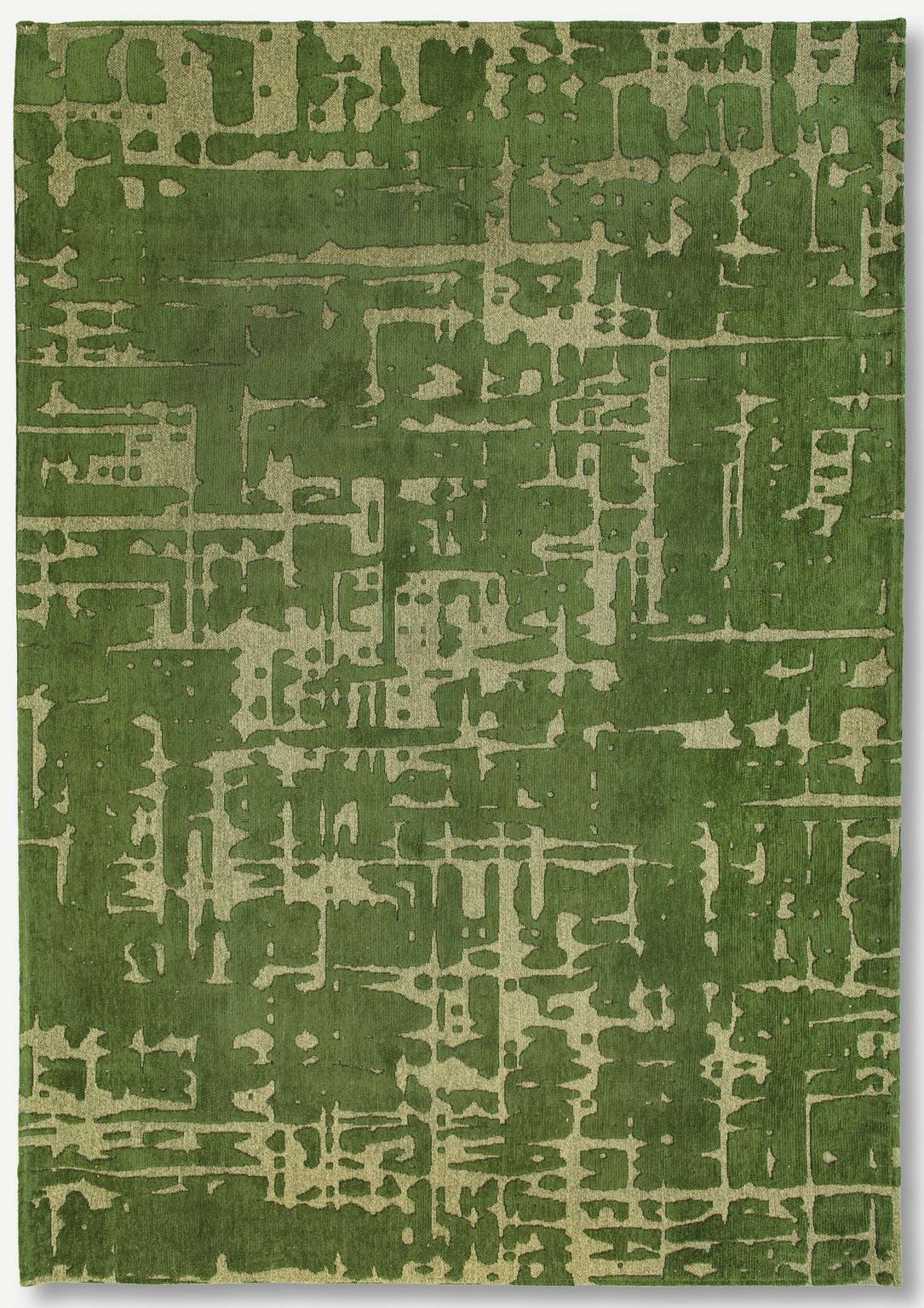 Abstract Green Belgian Rug