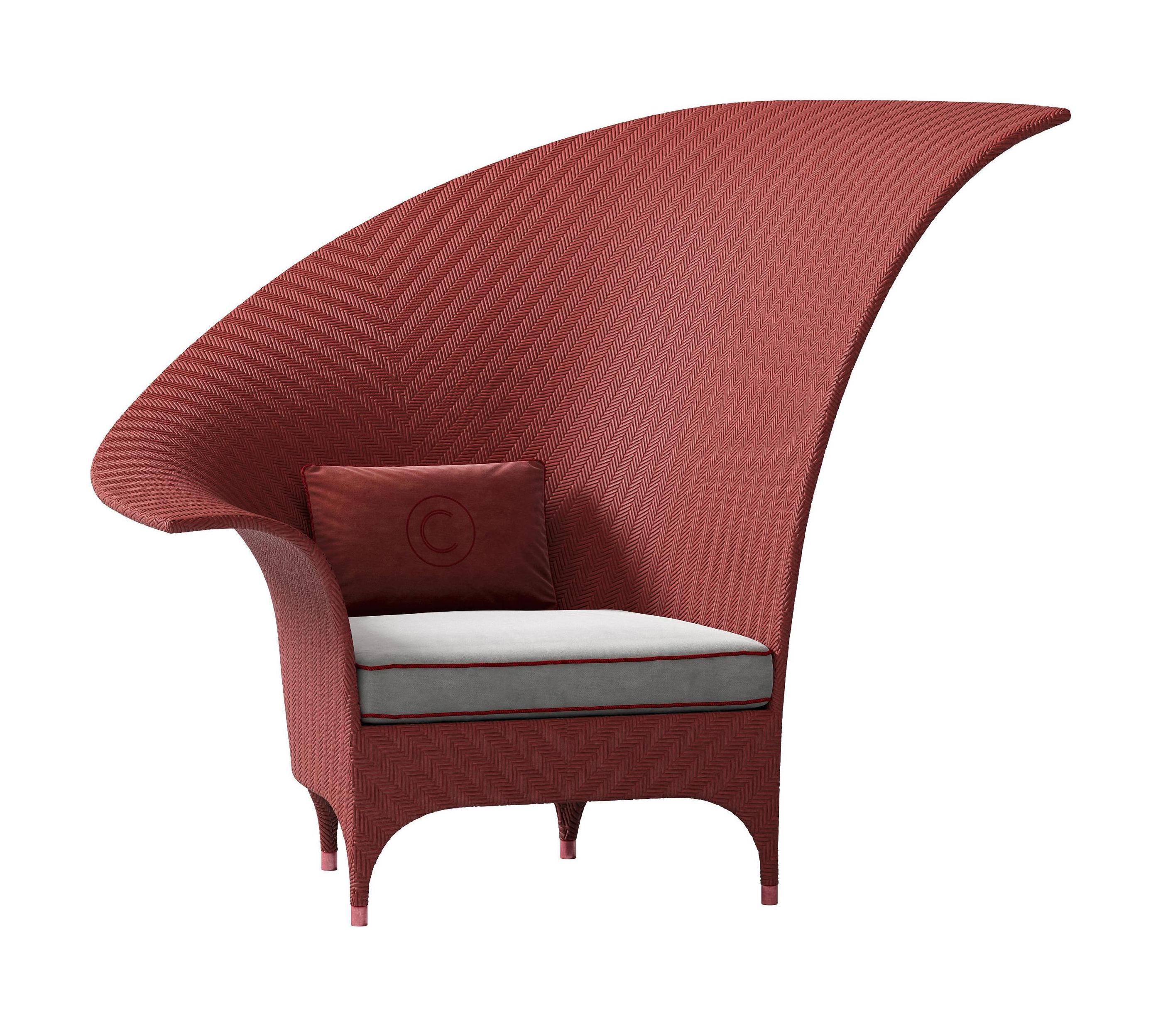 Red Bergere Exquisite Outdoor Armchair