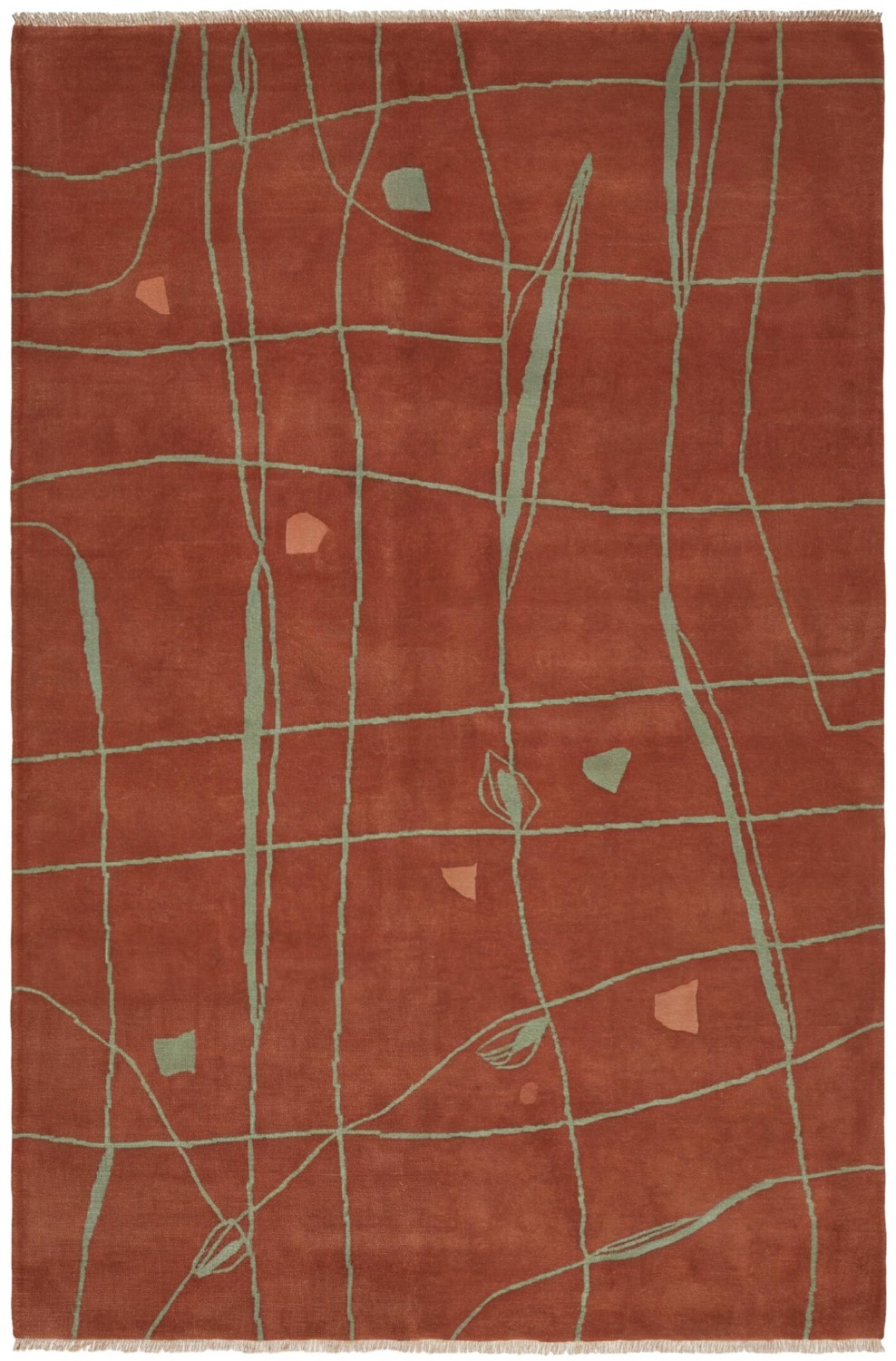 Brick Network Handcrafted Rug
